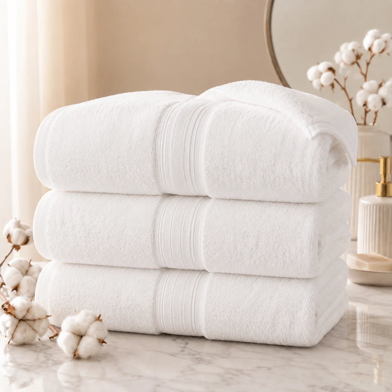 Hotel White 700 GSM Premium Cotton Bath Towel