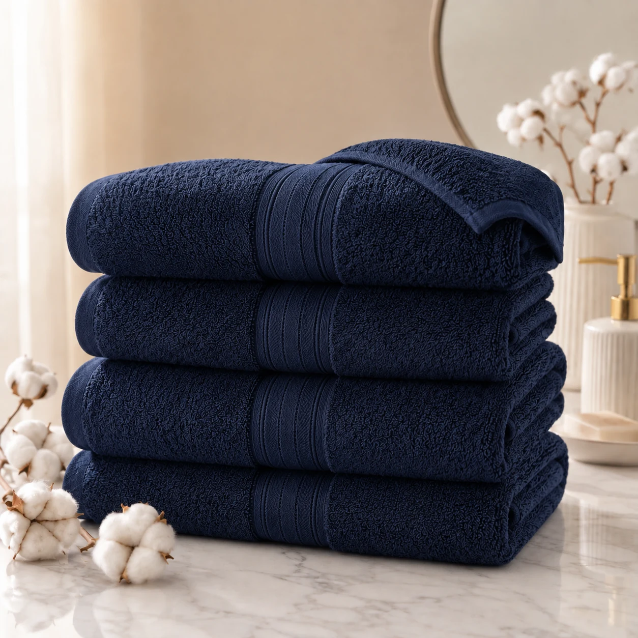 Midnight Navy 700 GSM Luxury Cotton Bath Towel