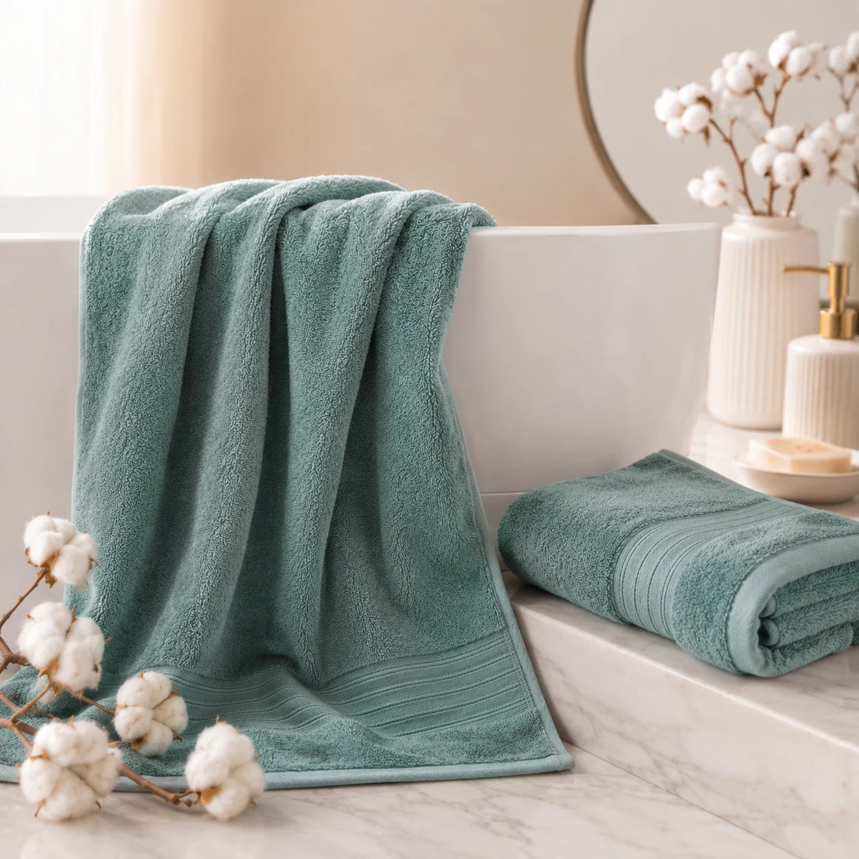 Sage Spa 650 GSM Cotton Bath Towel